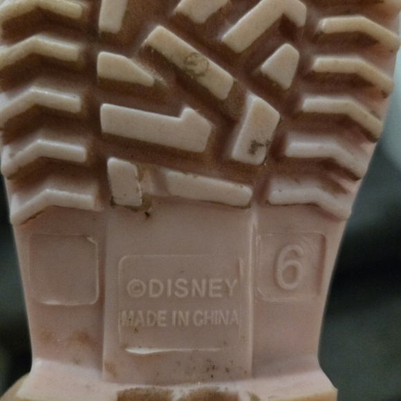 Disney Princess White Kids Rain Boots Size Little Kid 6 - Picture 5 of 8